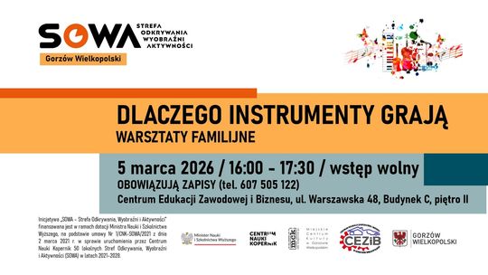 Dlaczego instrumenty grają? - warsztaty familijne