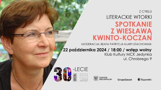 Literackie Wtorki - spotkanie autorskie z Wiesławą Kwinto-Koczan