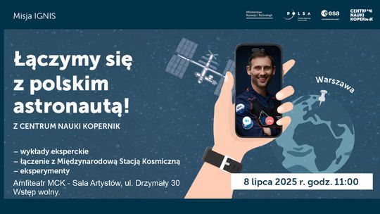 Połączenie z ISS i Sławoszem Uznańskim-Wiśniewskim