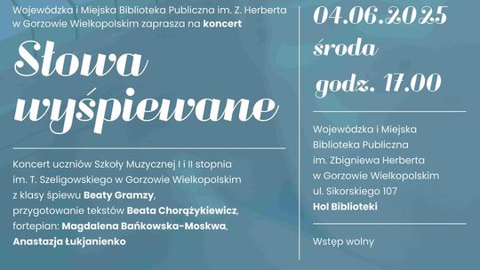 Słowa wyśpiewane – koncert uczniów Szkoły Muzycznej