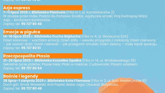 Wakacyjny Przystanek - Biblioteka Rzeczpospolita Ptasia