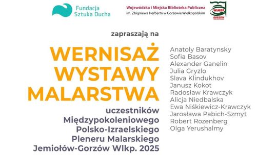 Wernisaż wystawy malarstwa uczestników Międzypokoleniowego Polsko-Izraelskiego Pleneru Malarskiego