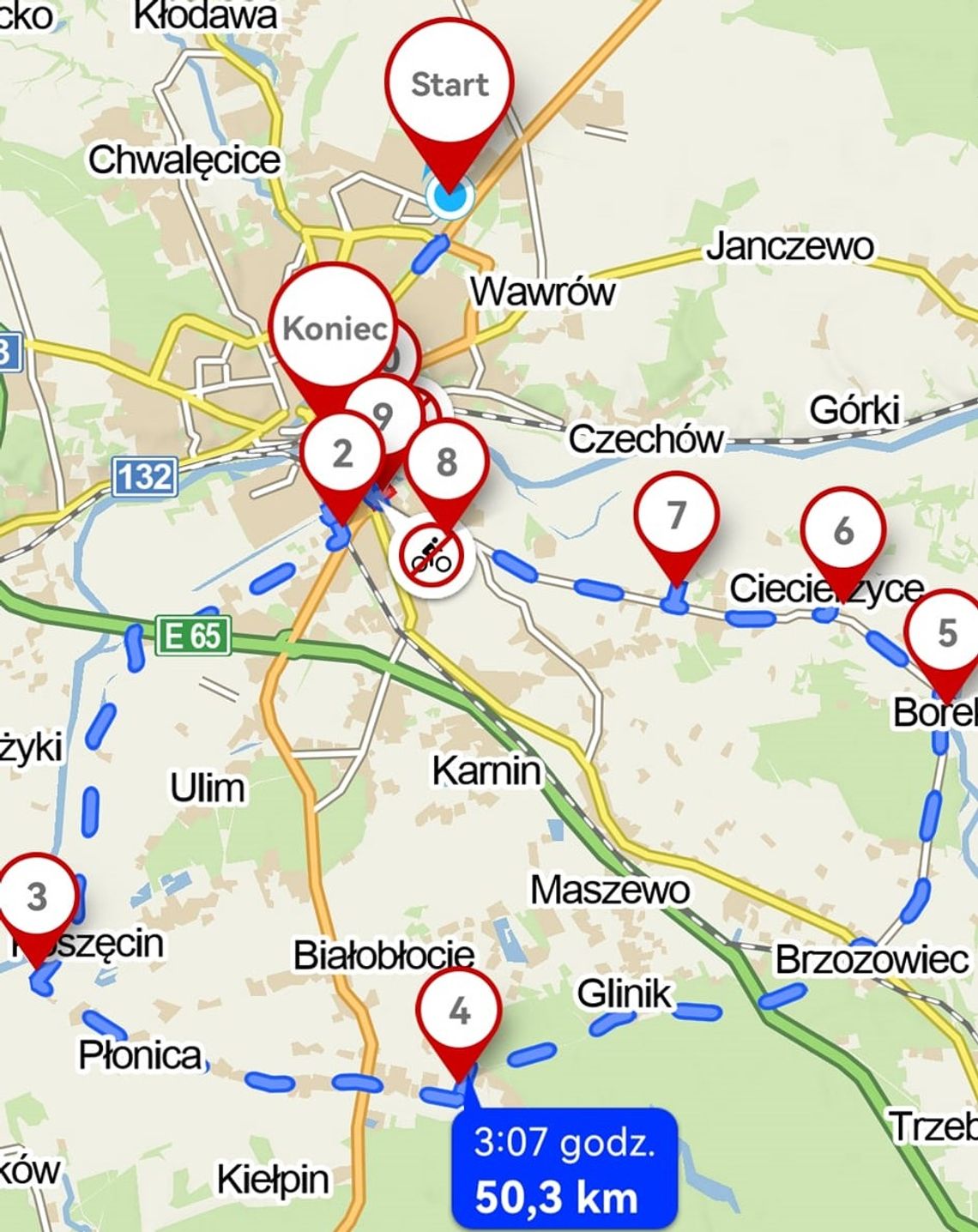 CAPS Rowerowa Stolica Polski - wycieczka 50-60 km CAPS Rowerowa Stolica Polski - wycieczka 50-60 km