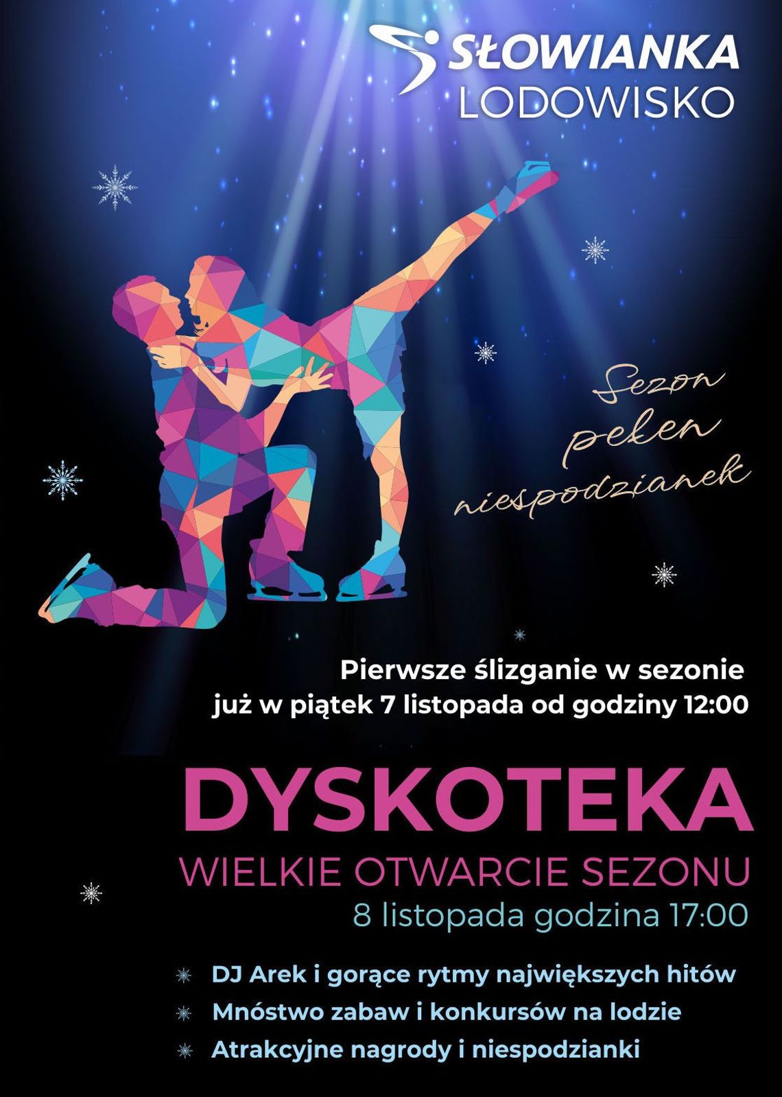 Dyskoteka na otwarcie sezonu na lodowisku Dyskoteka na otwarcie sezonu na lodowisku