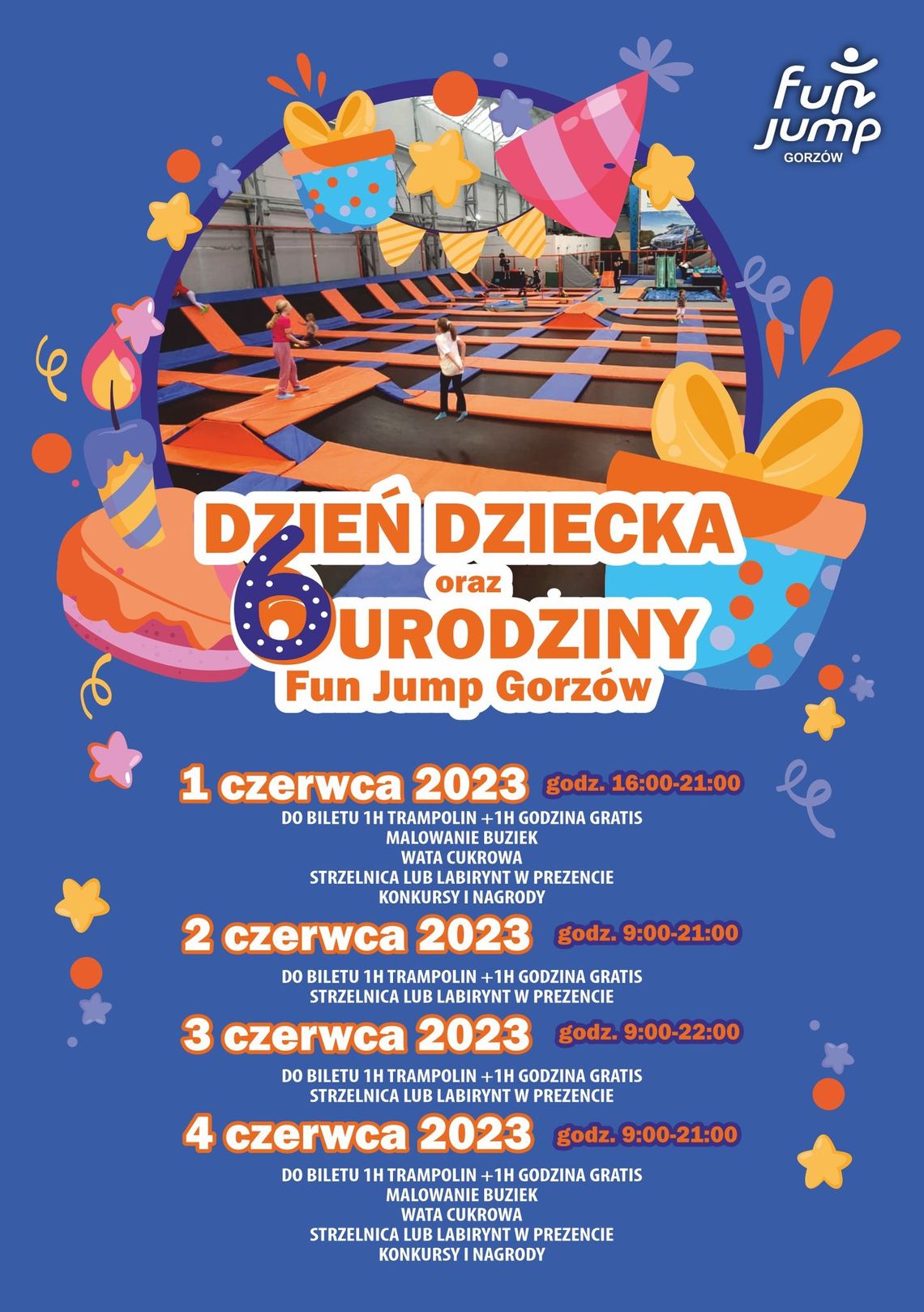 Dzień Dziecka oraz 6 urodziny Fun Jump Gorzów