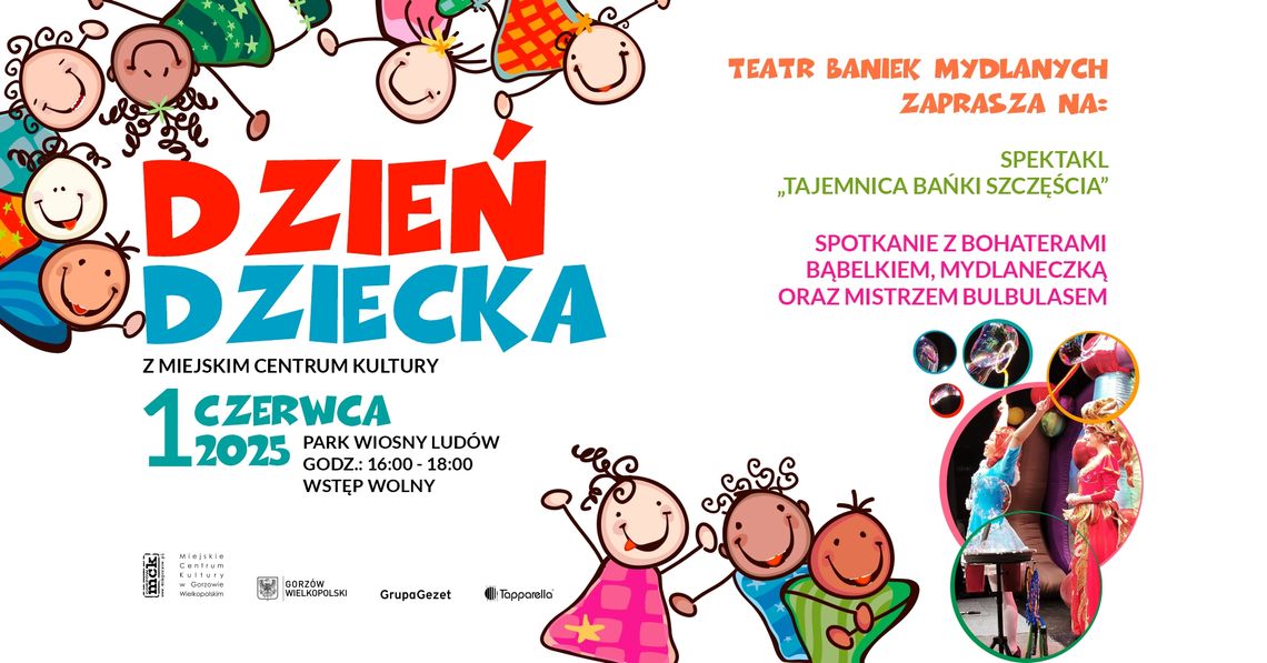 Dzień Dziecka z MCK i Teatrem Baniek Mydlanych Dzień Dziecka z MCK i Teatrem Baniek Mydlanych