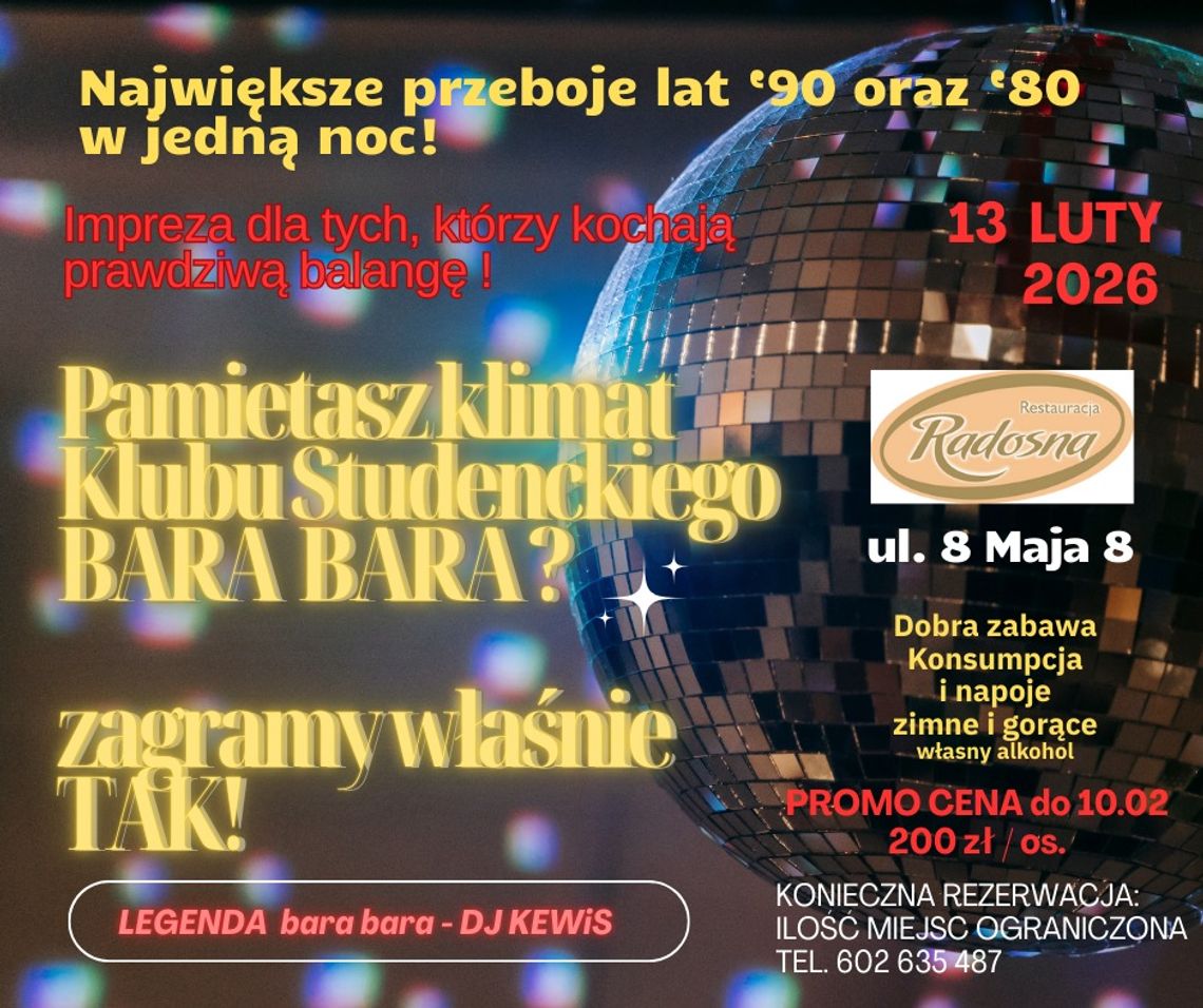 Karnawałowa NOC a'la BARA BARA Karnawałowa NOC a'la BARA BARA