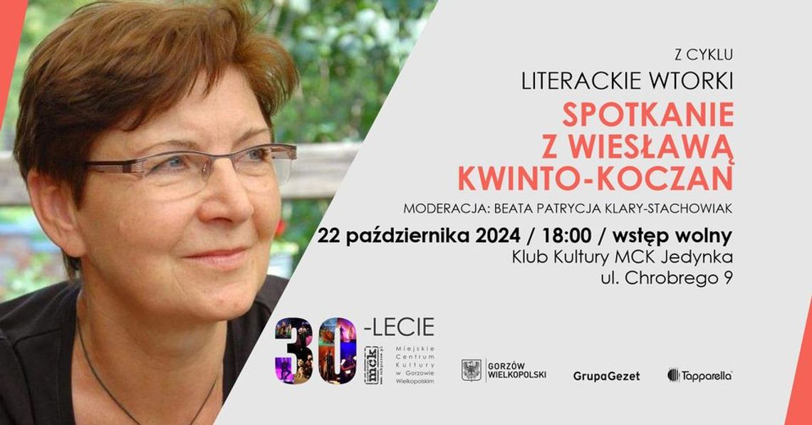 Literackie Wtorki - spotkanie autorskie z Wiesławą Kwinto-Koczan