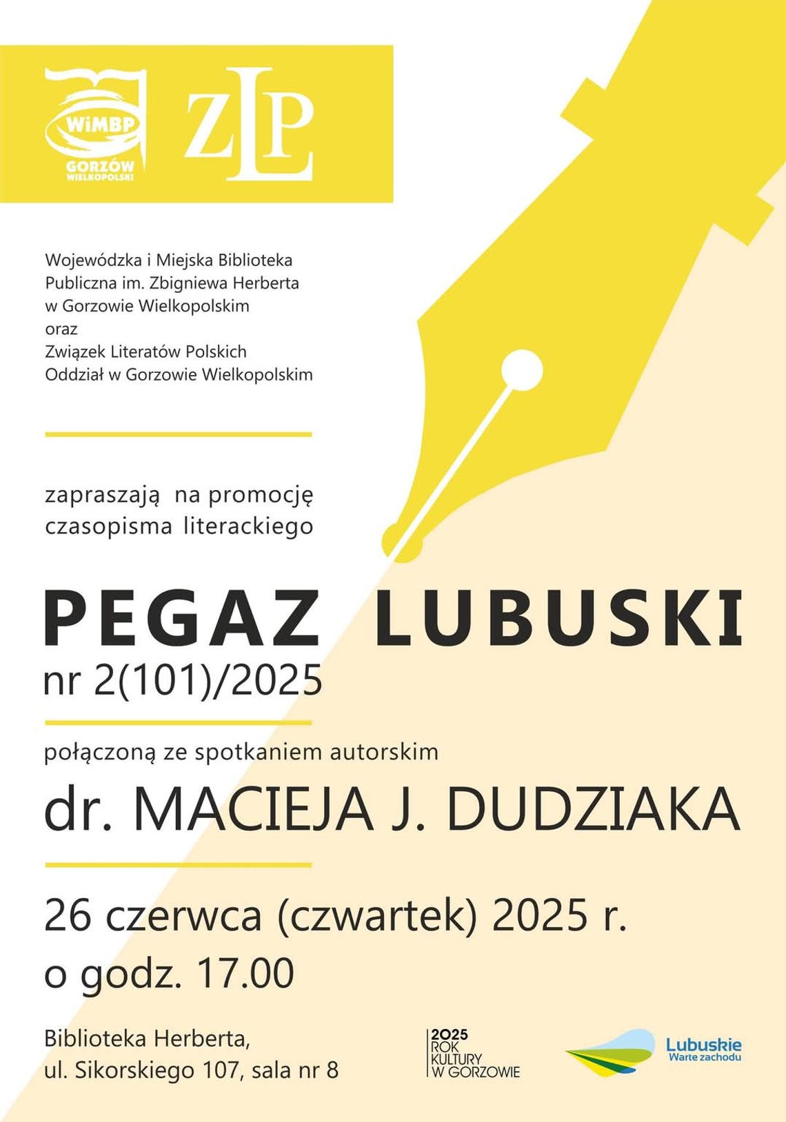 Pegaz Lubuski – promocja czasopisma literackiego Pegaz Lubuski – promocja czasopisma literackiego