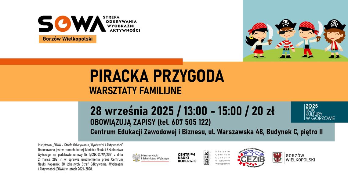 Piracka przygoda - warsztaty familijne Piracka przygoda - warsztaty familijne
