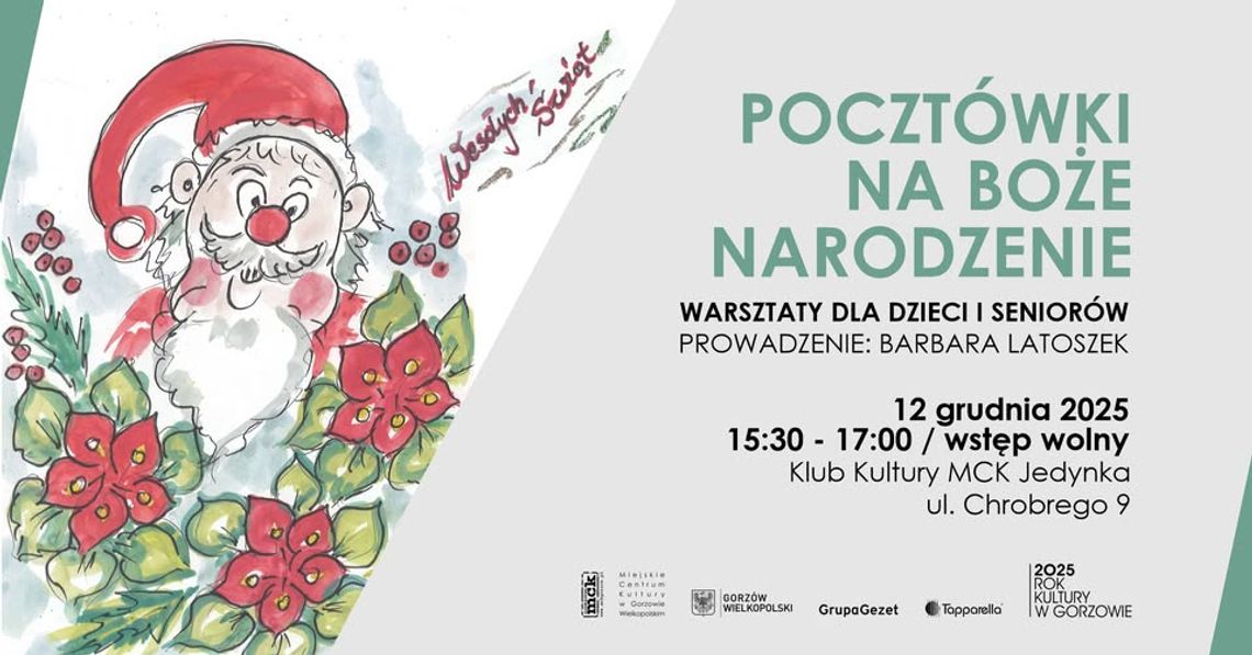 Pocztówki na Boże Narodzenie - warsztaty Pocztówki na Boże Narodzenie - warsztaty