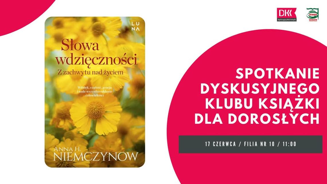 Spotkanie Dyskusyjnego Klubu Książki dla dorosłych Spotkanie Dyskusyjnego Klubu Książki dla dorosłych
