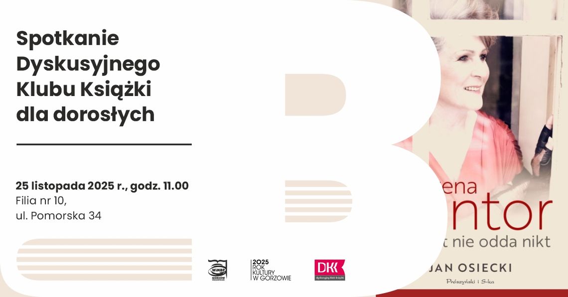 Spotkanie Dyskusyjnego Klubu Książki dla dorosłych Spotkanie Dyskusyjnego Klubu Książki dla dorosłych