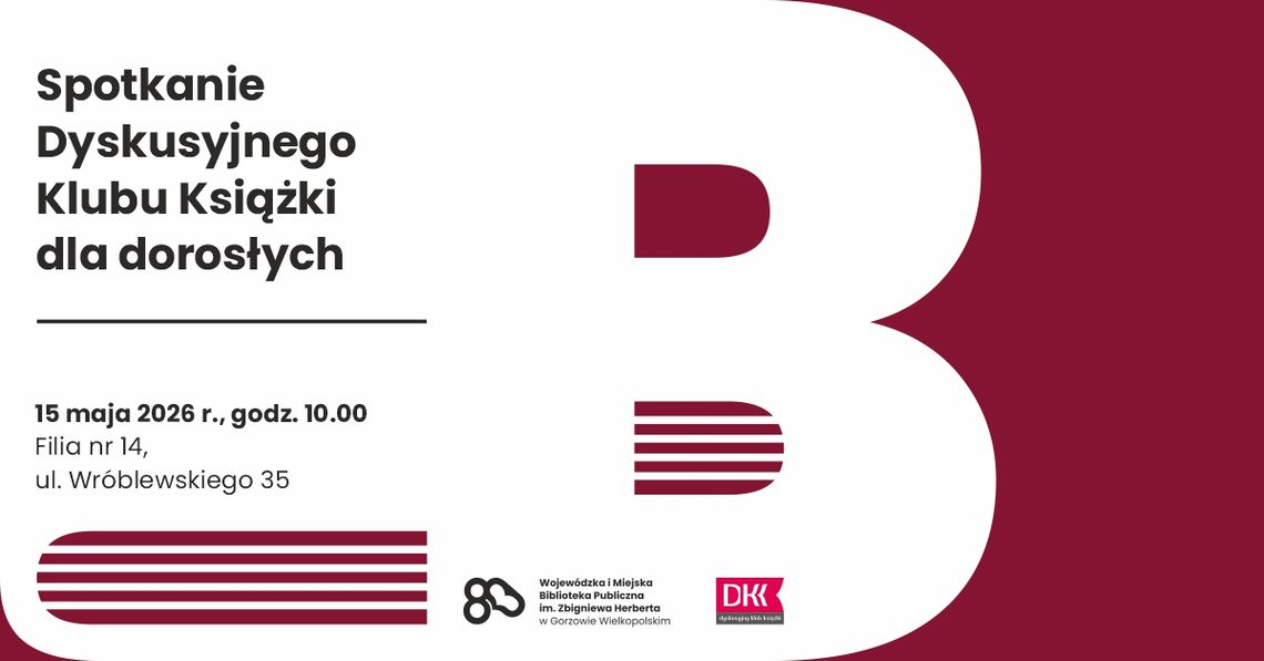Spotkanie Dyskusyjnego Klubu Książki dla dorosłych