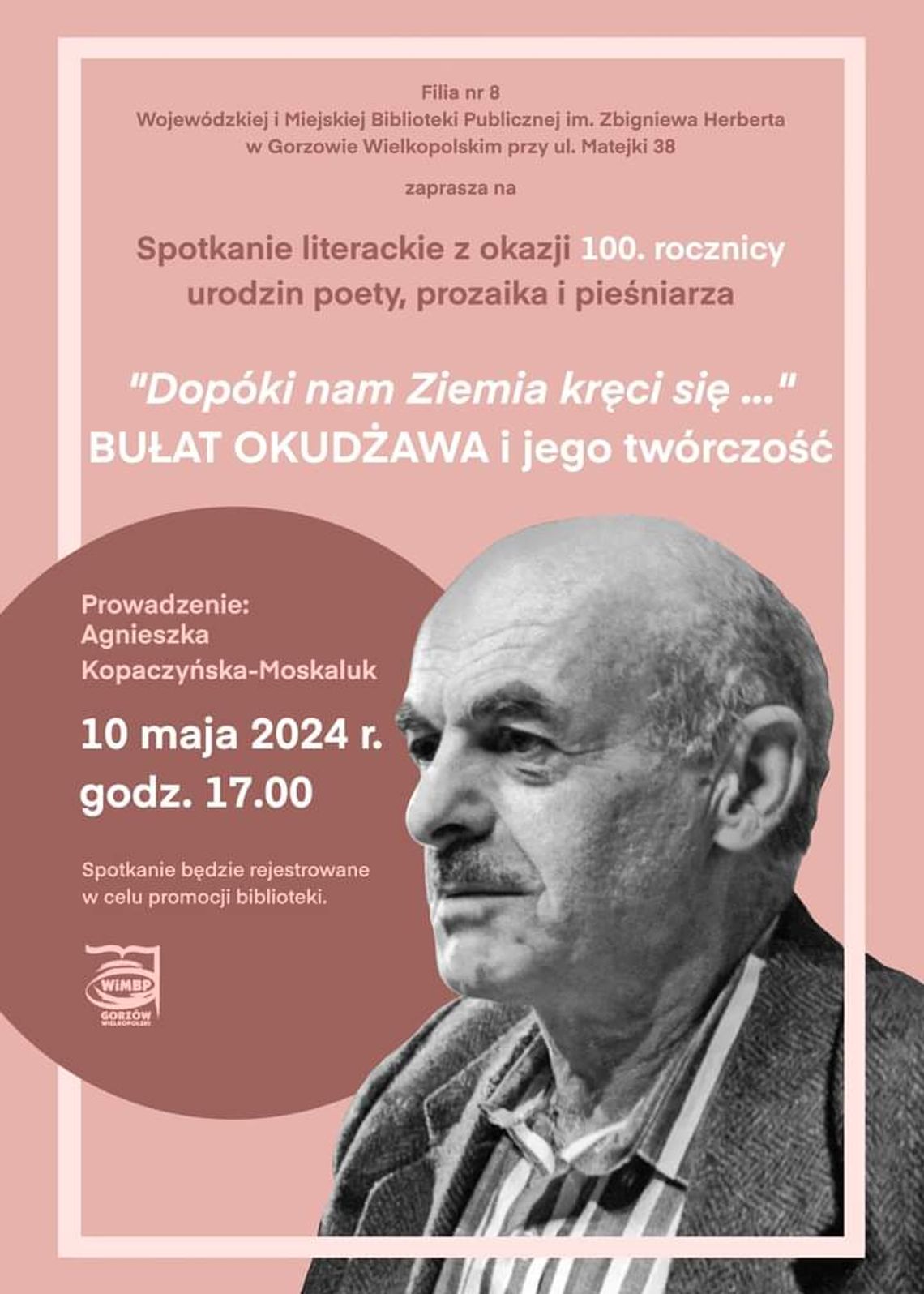 Spotkanie literackie z okazji 100. rocznicy urodzin Bułata Okudżawy