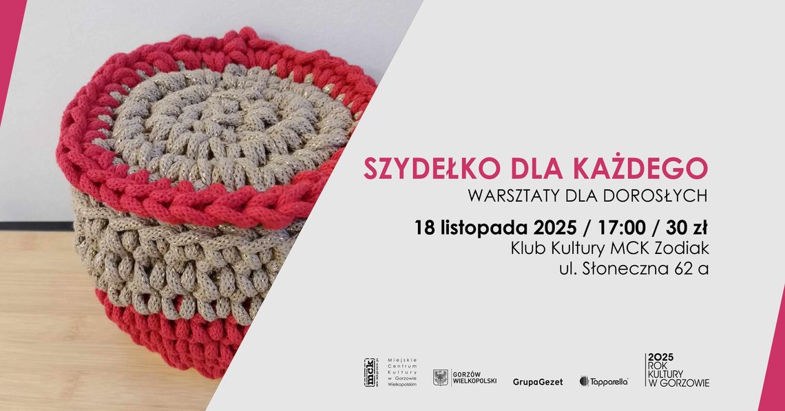 Szydełko dla każdego - warsztaty dla dorosłych Szydełko dla każdego - warsztaty dla dorosłych