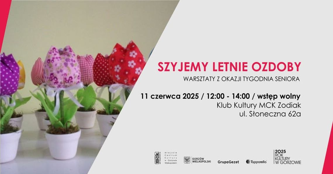 Szyjemy letnie ozdoby - warsztaty z okazji Tygodnia Seniora Szyjemy letnie ozdoby - warsztaty z okazji Tygodnia Seniora