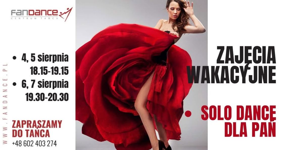 Wakacyjne zajęcia solo dance dla pań