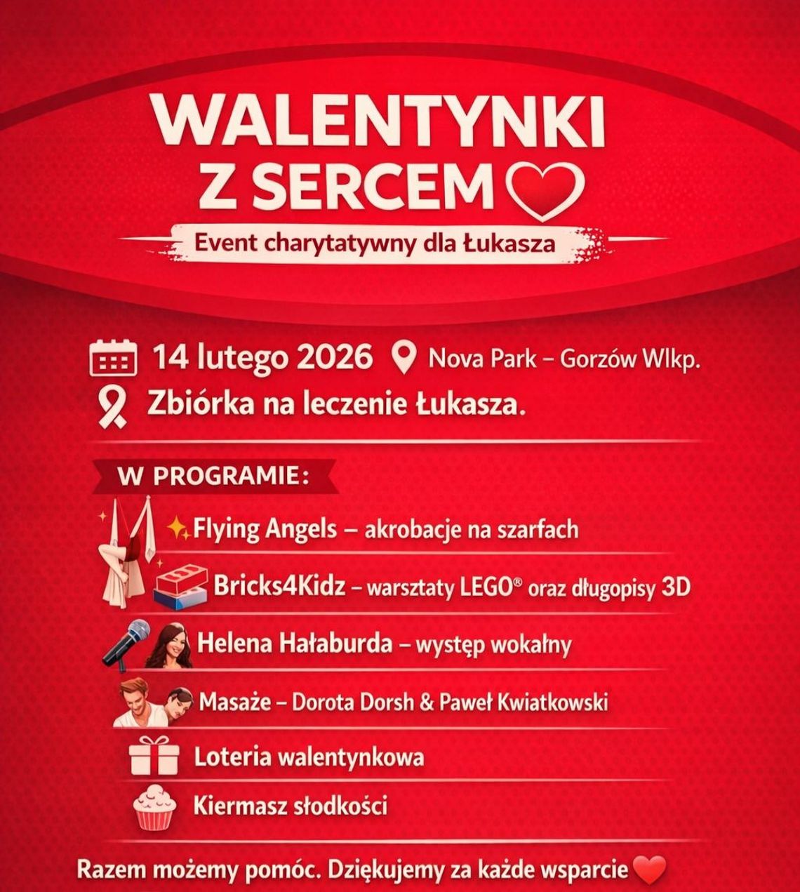 Walentynki z sercem dla Łukasza