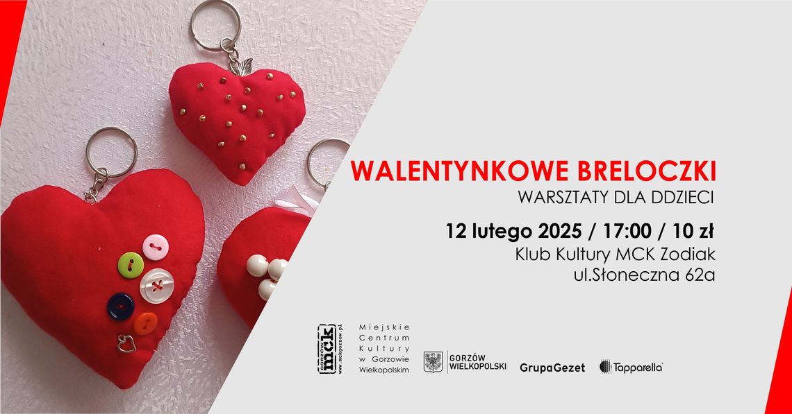 Walentynkowe breloczki - warsztaty dla dzieci Walentynkowe breloczki - warsztaty dla dzieci