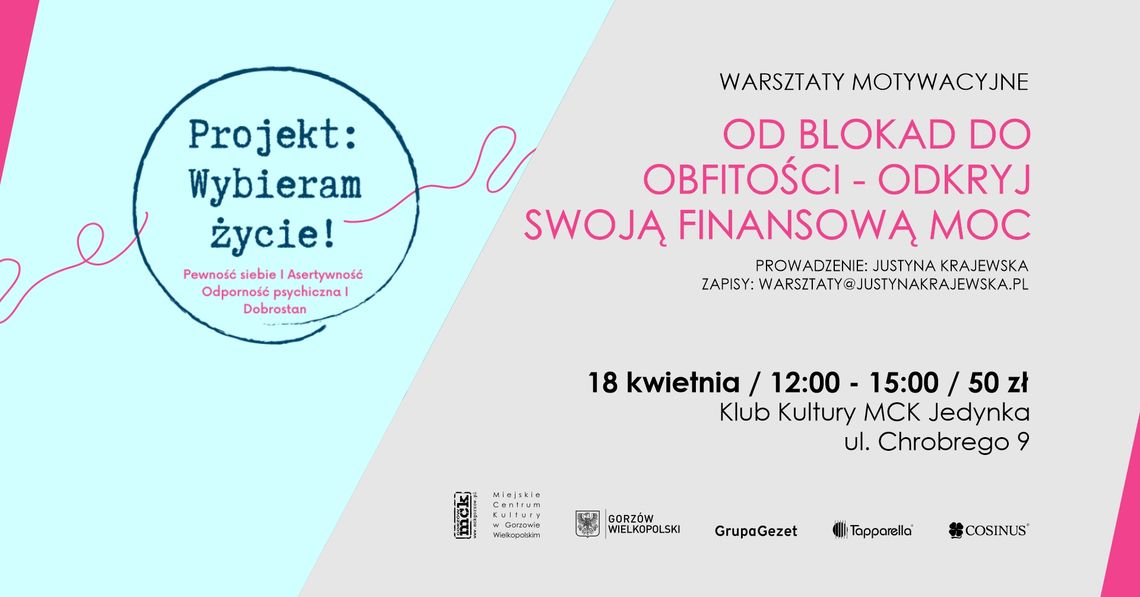 Warsztaty motywacyjne - Wybieram Życie Warsztaty motywacyjne - Wybieram Życie