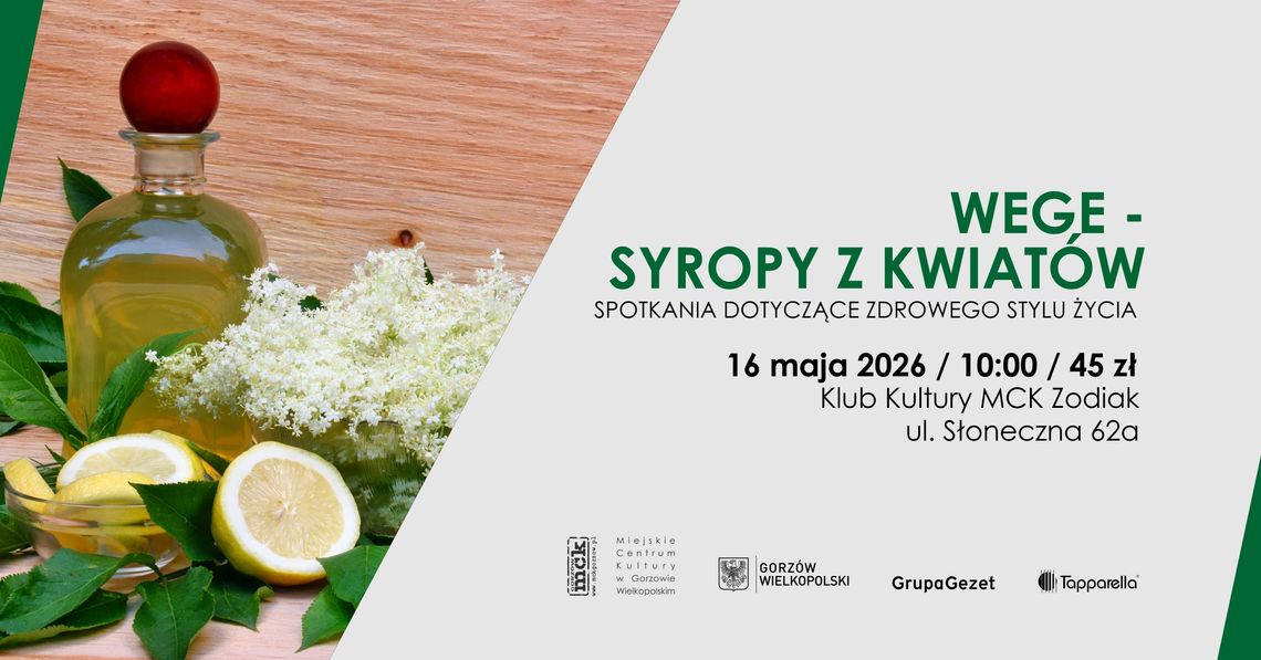 Wege syropy z kwiatów - spotkania dotyczące zdrowego stylu życia