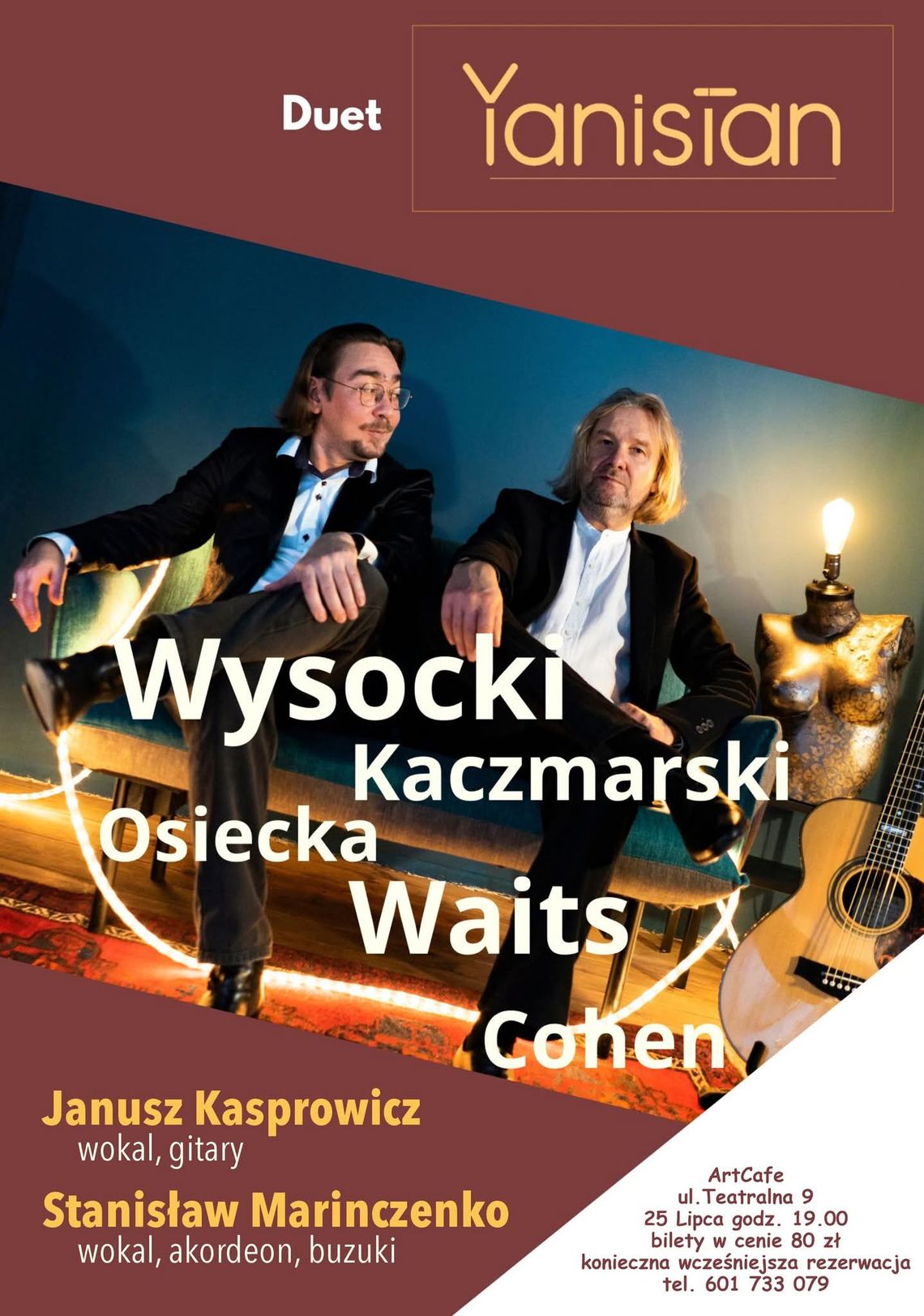 Wieczór z bardami czyli piosenki Wysockiego, Kaczmarskiego, Osieckiej, Waitsa, Cohena Wieczór z bardami czyli piosenki Wysockiego, Kaczmarskiego, Osieckiej, Waitsa, Cohena